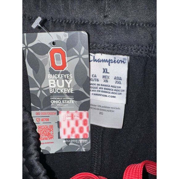 Ohio State University Buckeyes Champion Mens Joggers Sweatpants Black Sz XL NEW - Picture 4 of 8
